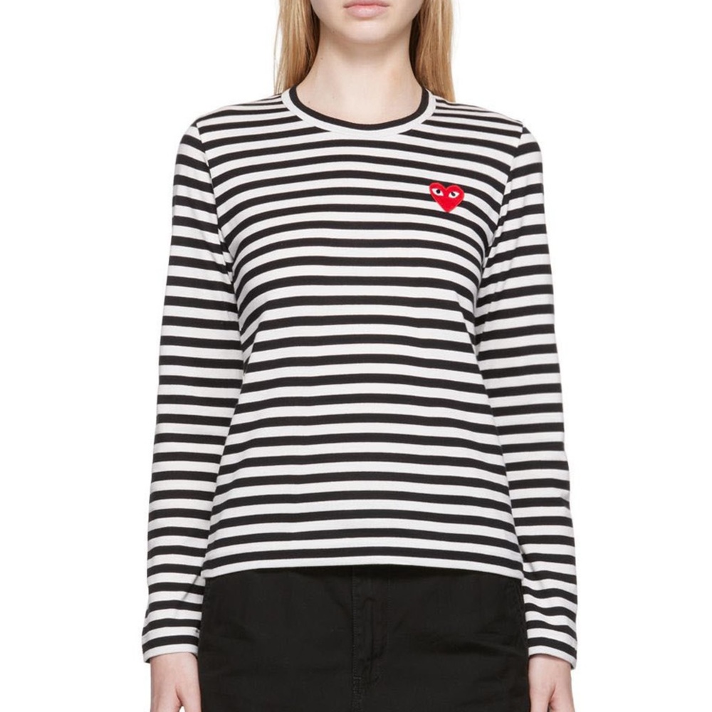 Comme des Garçons PLAY Black & White Striped Shirt, S